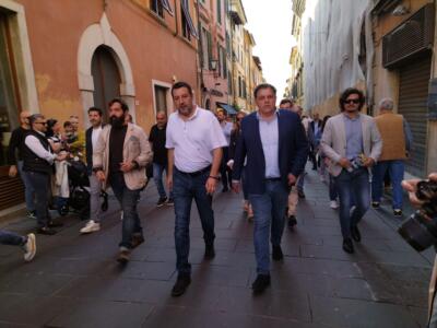 Il Ministro Matteo Salvini ha fatto tappa a Pietrasanta per sostenere Giovannetti al ballottaggio