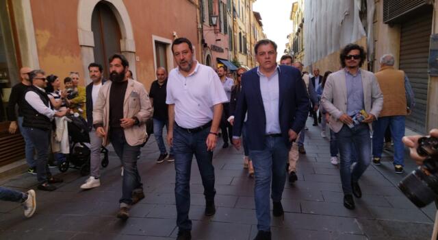 Il Ministro Matteo Salvini ha fatto tappa a Pietrasanta per sostenere Giovannetti al ballottaggio