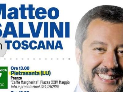 Domenica 7 maggio Il ministro delle infrastrutture Matteo Salvini sarà a Tonfano per sostenere Giovannetti