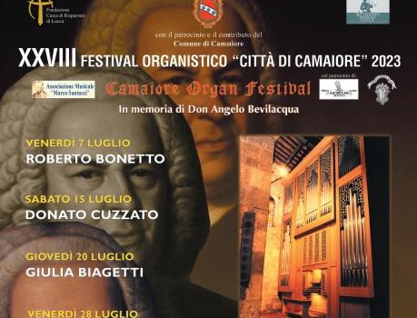 XXXVIII Festival Organistico &#8220;Città di Camaiore&#8221;, Venerdì 28 luglio Olimpio Medori in concerto