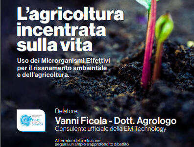 “L’agricoltura incentrata sulla vita”, Convegno a cura dell’agrologo Vanni Ficola, sabato 7 ottobre a Villa Bertelli