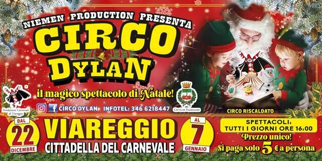 Viareggio: Magico Natale alla Cittadella del Carnevale con gli spettacoli del Circo Dylan e tante attività per bambini e ragazzi