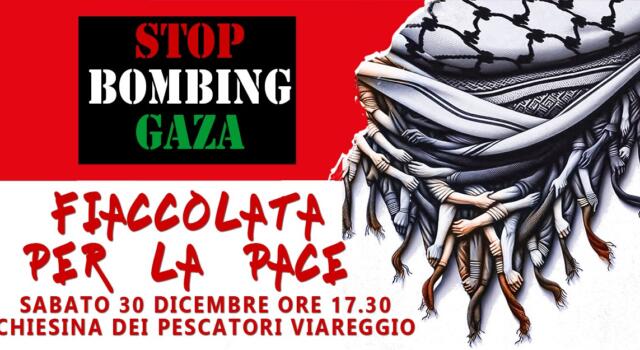 Cessate il fuoco immediato a Gaza, fiaccolata a Viareggio