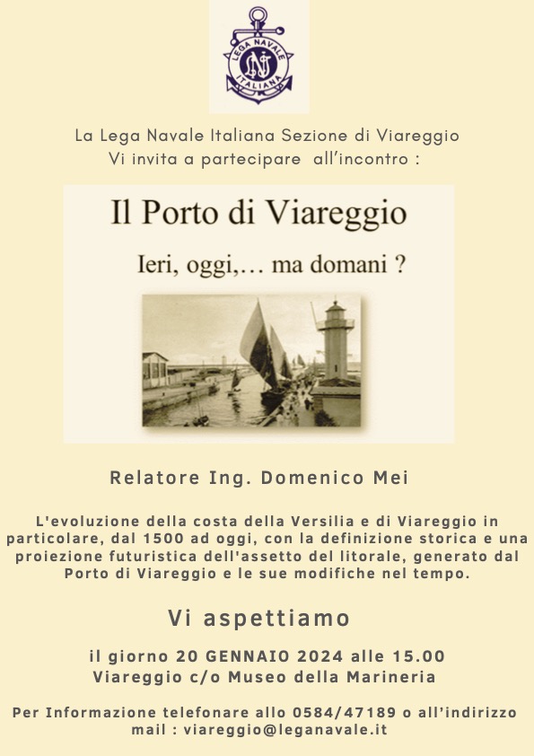 Conferenza il Porto di Viareggio ieri oggi .. e domani