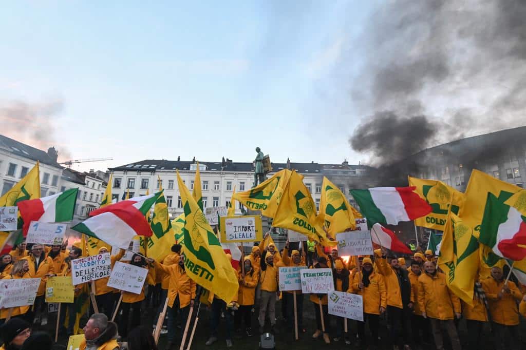 Foto protesta agricoltori a