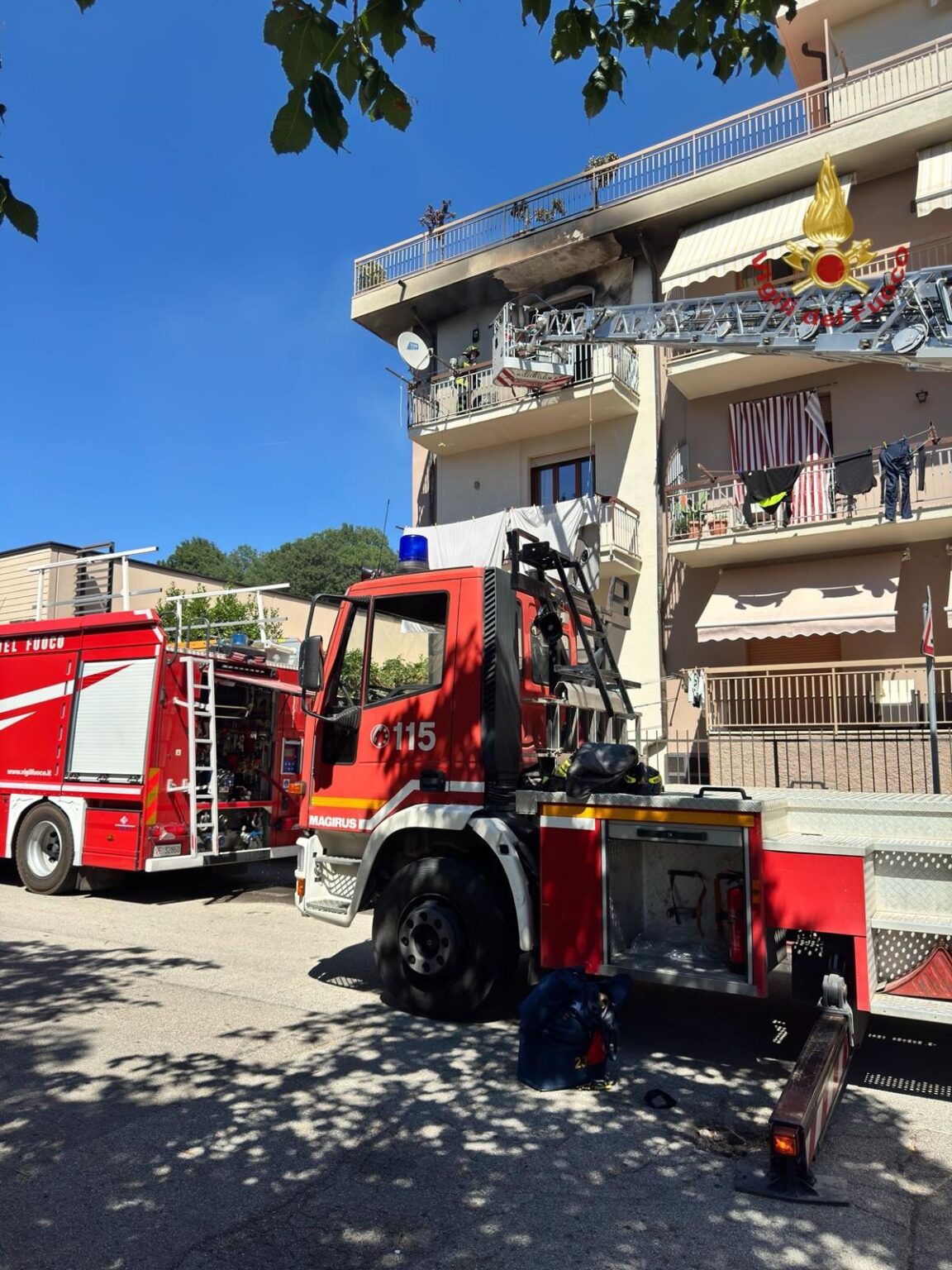 Incendio bibbiena palazzina